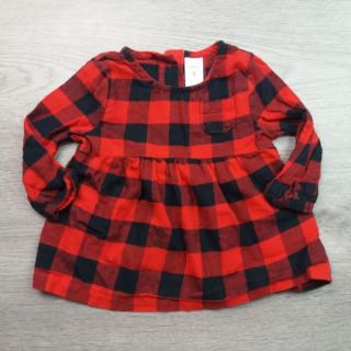 šaty kostkované košilové červenočerné CARTER´S vel 74 (šaty CARTER´S)