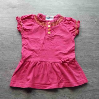 šaty růžové s knoflíky TOPOMINI vel 74 (šaty TOPOMINI)