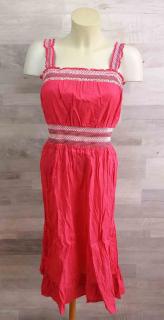 šaty růžové s prošívaným vzorem JOHN LEWIS vel M (šaty JOHN LEWIS)