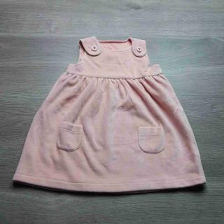 šaty semišové růžové s kapsičkama MARKSSPENCER vel 74 (šaty MARKSSPENCER)