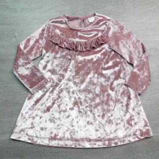 šaty semišové růžové s volánkem FF vel 80 (šaty FF)