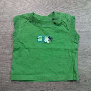 tričko bez rukávů zelené s číslem vel 56