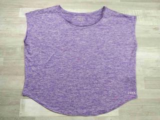 tričko bez rukávů žíhané netopýří fialovošedé vel XL
