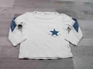 tričko dl.rukáv bílé s hvězdama vel 92