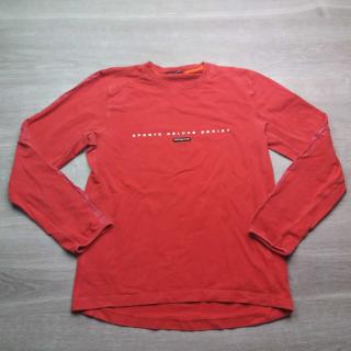 tričko dl.rukáv červené s nápisem vel L