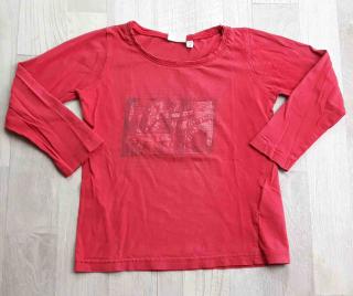 tričko dl.rukáv červené s obrázkem vel 104