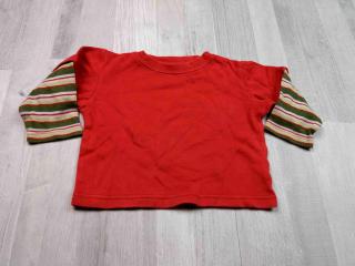 tričko dl.rukáv červené s pruhy EARLY DAYS vel 74 (tričko EARLY DAYS)