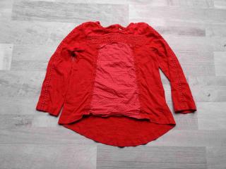 tričko dl.rukáv červené se vzorem a krajkou NEXT vel 110 (tričko NEXT)