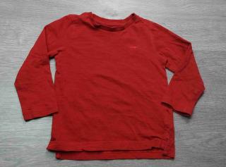 tričko dl.rukáv červené žíhané s autíčkem vel 92