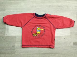 tričko dl.rukáv červenomodré s medvídkem vel 74