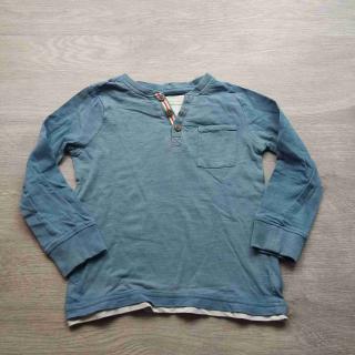 tričko dl.rukáv modré s kapsičkou a knoflíky FF vel 104 (tričko FF)