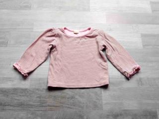 tričko dl.rukáv proužkované růžové BAMBINY vel 86 (tričko BAMBINI)