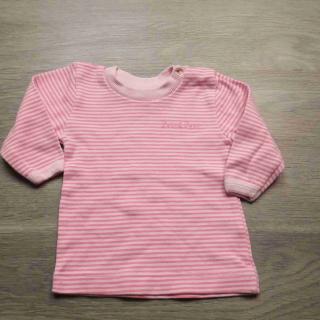 tričko dl.rukáv růžové pruhované s nápisem vel 74