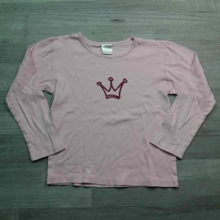 tričko dl.rukáv růžové s korunkou vel 128