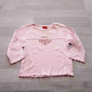 tričko dl.rukáv růžové s nápisem ESPRIT vel 86 (tričko ESPRIT)