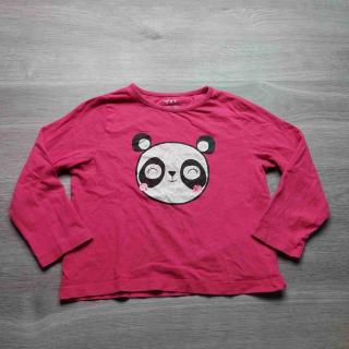 tričko dl.rukáv růžové s pandou vel 110