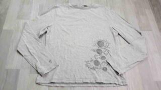 tričko dl.rukáv šedé s květy FATFACE vel S (tričko FATFACE)