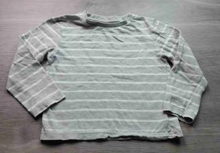tričko dl.rukáv šedobílé pruhované vel 92