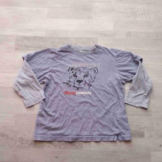 tričko dl.rukáv šedomodré s medvědem vel 134