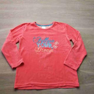 tričko dl.rukáv semišové růžové s nápisem vel 140