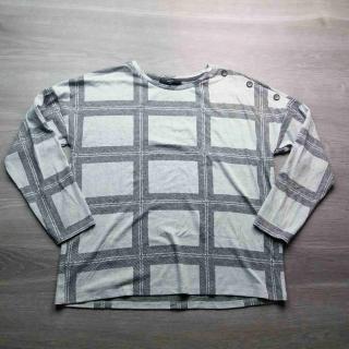 tričko dl.rukáv svetrové šedé se vzorem a knoflíky NEXT vel L (tričko NEXT)