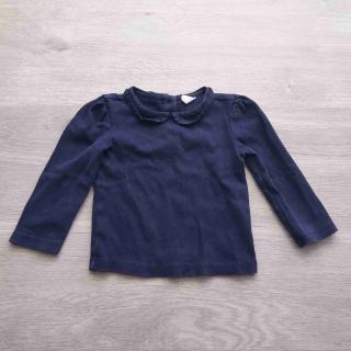tričko dl.rukáv tmavě modré žebrované s límečkem GAP vel 92 (tričko GAP)