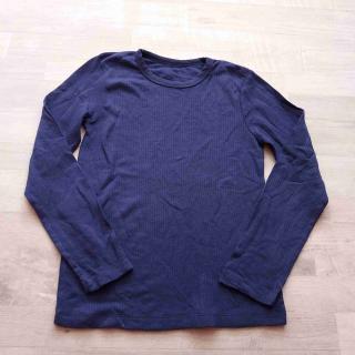 tričko dl.rukáv žebrované tmavě modré TU vel 152 (tričko TU)