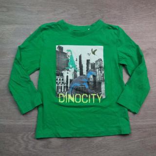 tričko dl.rukáv zelené s dinosaury TOPOLINO vel 110 (tričko TOPOLINO)