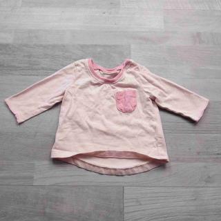 tričko dl.rukáv žíhané růžové s kapsičkou NEXt vel 56 (tričko NEXT)