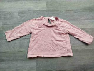 tričko dl.rukáv žíhané růžové se vzorem FF vel 68 (tričko FF)