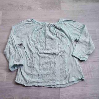 tričko dl.rukáv žíhané světle modré s krajkou HM vel 146 (tričko HM)