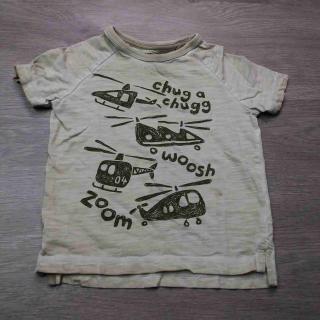 tričko kr.rukáv béžové žíhané s vrtulníky TU vel 80 (tričko TU)