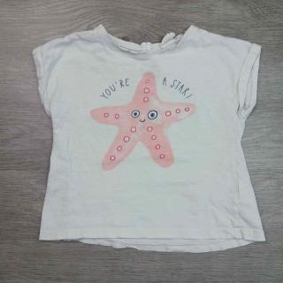 tričko kr.rukáv bílé s hvězdicí HM vel 86 (tričko HM)