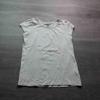 tričko kr.rukáv bílé s puntíky HM vel 122 (tričko HM)