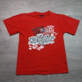 tričko kr.rukáv červené s nápisy vel 146