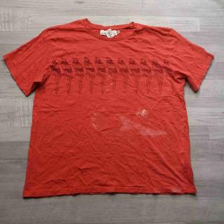 tričko kr.rukáv červené s papoušky HM vel XL (tričko HM)