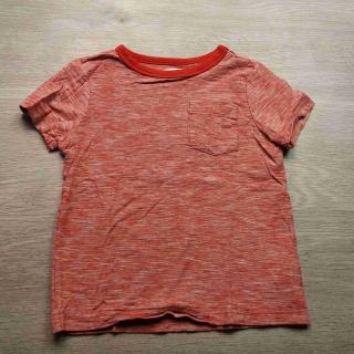 tričko kr.rukáv červené žíhané s kapsičkou FF vel 98 (tričko FF)