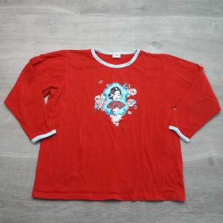 tričko kr.rukáv červenomodré s obrázkem vel 152