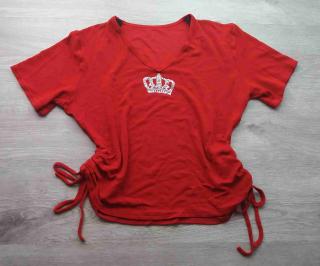 tričko kr.rukáv červený s korunkou vel XL