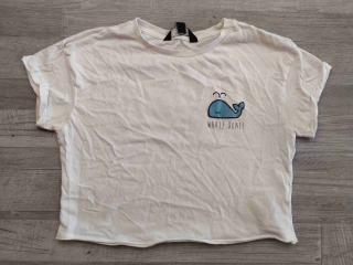 tričko kr.rukáv do pasu bílé s velrybou NEW LOOK vel 158 (tričko NEW LOOK)