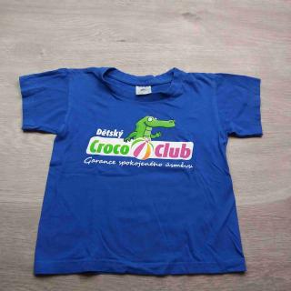tričko kr.rukáv modré s krokodýlem vel 110