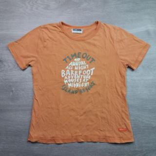 tričko kr.rukáv oranžové s nápisy TIME OUT vel S (tričko TIME OUT)