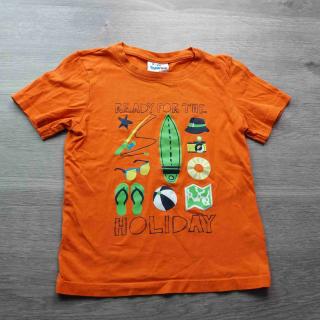 tričko kr.rukáv oranžové s obrázky TOPOLINO vel 110 (tričko TOPOLINO)