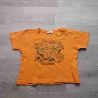 tričko kr.rukáv oranžové s obrázky vel 80