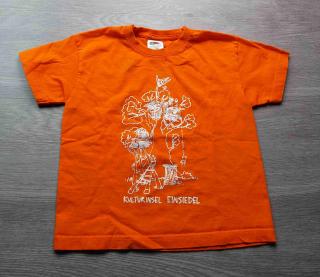 tričko kr.rukáv oranžové se stromem vel 104