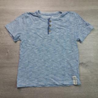 tričko kr.rukáv proužkované modrobílé s knoflíky HM vel 110/116 (tričko HM)