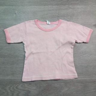 tričko kr.rukáv proužkované růžovobílé vel 86/92