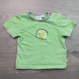 tričko kr.rukáv pruhované zelenobílé s jablíčkem vel 62