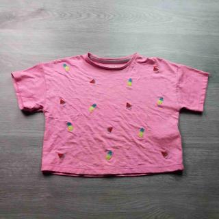 tričko kr.rukáv růžové do pasu s ovocem FF vel 122 (tričko FF)