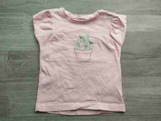 tričko kr.rukáv růžové s květinou vel 68